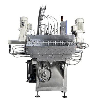 Extrufood Diemix® — H-shaped compact unit with two side-mounted motors, splitting mass into individual color streams